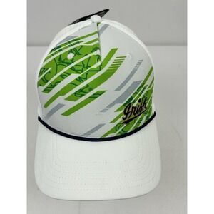 Notre Dame Under Armour Hat White Green Leprechaun Print Iso Chill Snapback